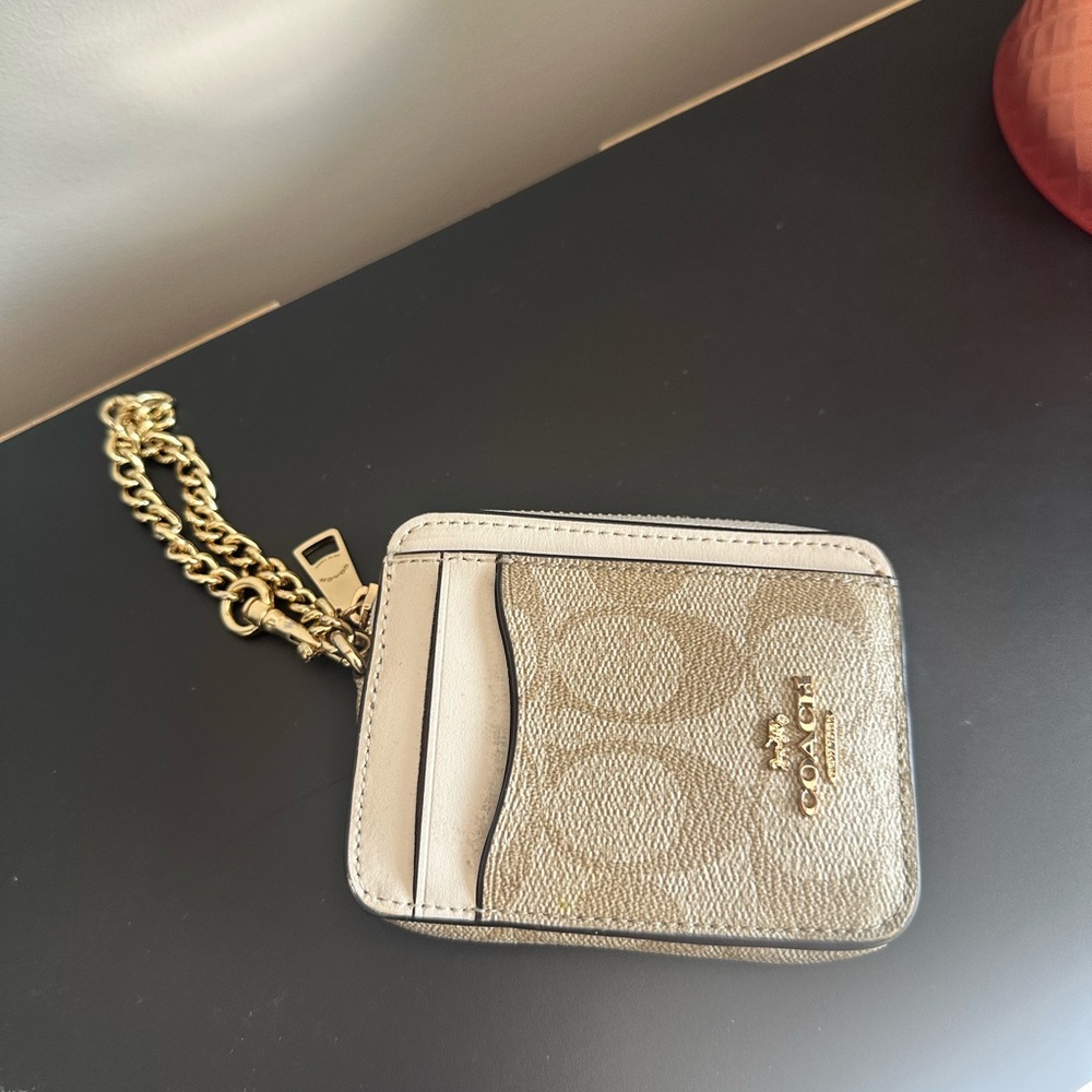 Coach Card Holder with Chain